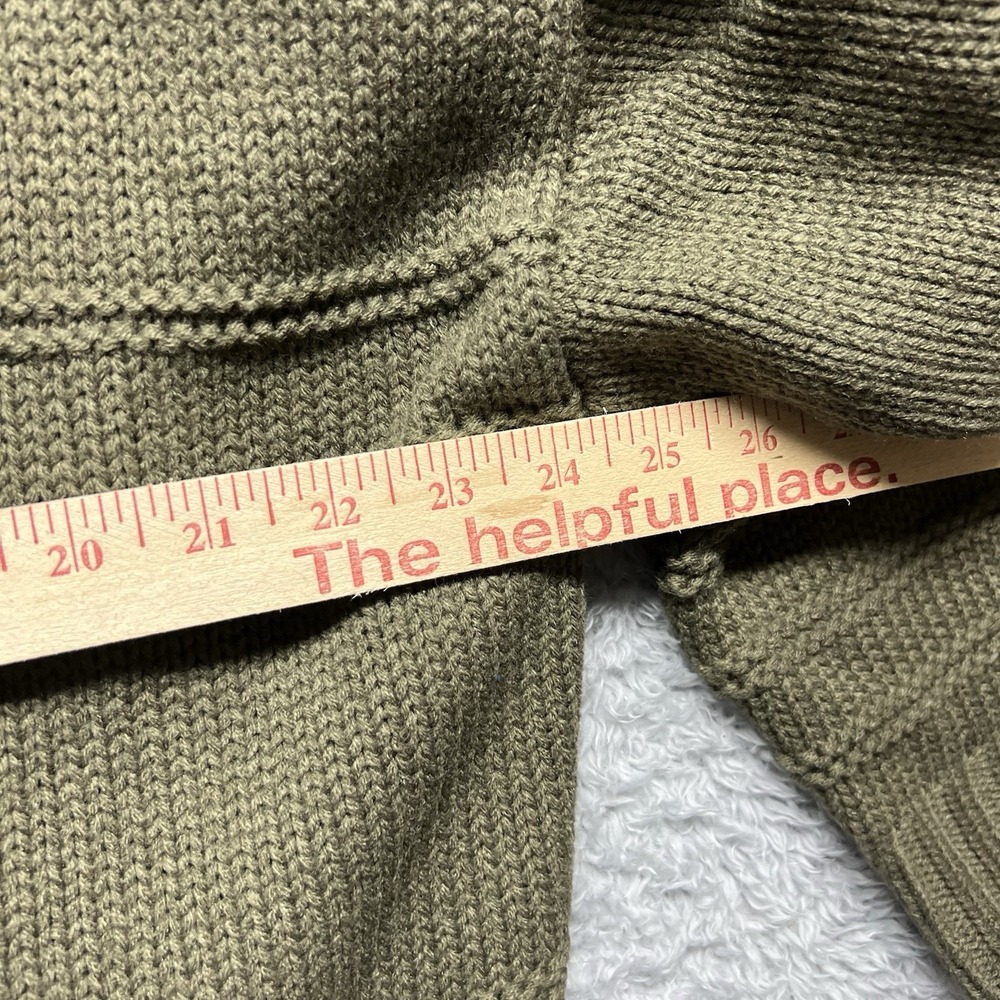 Harper Sweater‎ Cardigan Womens Large Olive Green Open Front Relaxed Francesca - Picture 10 of 12